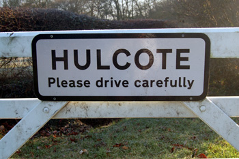 Hulcote sign January 2011